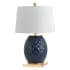 JONATHAN Y Lighting Diamond Single Light 26" Tall LED Buffet Table Lamp Navy / Gold Leaf
