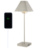 JONATHAN Y Lighting Ruthen 25" Tall LED Accent Table Lamp With USB Charging Port Nickel
