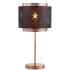 JONATHAN Y Lighting Tribeca Single Light 20" Tall LED Table Lamp with Metal Drum Shade Copper / Black