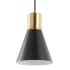 JONATHAN Y Lighting Apollo 6" Wide LED Mini Pendant Black / Brass Gold