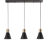 JONATHAN Y Lighting Apollo 3 Light 34" Wide LED Linear Pendant Black / Brass Gold