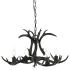 JONATHAN Y Lighting Eldora 4 Light 26" Wide LED Antler Candle Style Chandelier Black