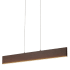 JONATHAN Y Lighting Draper 32" Wide LED Linear Chandelier Dark Brown Wood