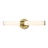 JONATHAN Y Lighting Brooks 2 Light 21" Wide LED Bath Bar Brass Gold / White