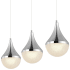 JONATHAN Y Lighting Elyse 3 Light 33" Wide LED Linear Pendant Chrome / White