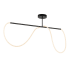 JONATHAN Y Lighting Alessio 48" Wide LED Semi-Flush Linear Ceiling Fixture Black