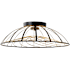 JONATHAN Y Lighting Ambros 24" Wide LED Semi-Flush Ceiling Fixture Black / Gold Painting