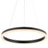 JONATHAN Y Lighting Baxter 24" Wide LED Ring Chandelier Black