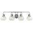 JONATHAN Y Lighting Shirley 4 Light 34" Wide Bathroom Vanity Light Chrome