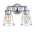 JONATHAN Y Lighting Evelyn 2 Light 13" Wide Bathroom Vanity Light Chrome