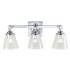 JONATHAN Y Lighting Marion 3 Light 21" Wide Bathroom Vanity Light Chrome