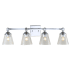 JONATHAN Y Lighting Marion 4 Light 29" Wide Bathroom Vanity Light Chrome