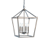 JONATHAN Y Lighting Pagoda 4 Light 16" Wide LED Taper Candle Pendant Antique Gold