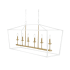 JONATHAN Y Lighting Pagoda 6 Light 49" Wide LED Taper Candle Chandelier White