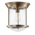 JONATHAN Y Lighting Single Light 10" Wide LED Flush Mount Ceiling Fixture Aged Brass