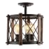 JONATHAN Y Lighting Ferme 3 Light 14" Wide LED Semi-Flush Ceiling Fixture Oil Rubbed Bronze / Brown
