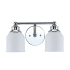 JONATHAN Y Lighting Lydia 2 Light 14" Wide LED Bathroom Vanity Light Chrome