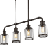 JONATHAN Y Lighting Abbott 4 Light 34" Wide LED Linear Pendant Oil Rubbed Bronze / Clear
