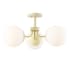 JONATHAN Y Lighting Olivier 3 Light 24" Wide LED Semi-Flush Ceiling Fixture Beige