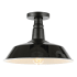 JONATHAN Y Lighting Camila 14" Wide Indoor/Outdoor LED Semi-Flush Ceiling Fixture Black