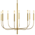JONATHAN Y Lighting Amoros 8 Light 28" Wide LED Candle Style Chandelier Gold Painting