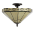 JONATHAN Y Lighting 2 Light 16" Wide LED Semi-Flush Tapered Ceiling Fixture Cream