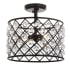 JONATHAN Y Lighting Gabrielle 2 Light 15" Wide LED Semi-Flush Ceiling Fixture Oil Rubbed Bronze