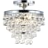 JONATHAN Y Lighting Toronto 2 Light 13" Wide LED Semi-Flush Waterfall Ceiling Fixture Chrome