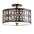 JONATHAN Y Lighting Katherine 3 Light 15" Wide LED Semi-Flush Drum Ceiling Fixture Oil Rubbed Bronze