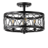 JONATHAN Y Lighting Sylvain 4 Light 16" Wide LED Semi-flush Drum Ceiling Fixture Oil Rubbed Bronze