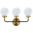 JONATHAN Y Lighting JYL Celeb 3 Light 22" Wide LED Bathroom Vanity Light Brass Gold / Black