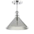 JONATHAN Y Lighting Nick 11" Wide LED Semi-Flush Ceiling Fixture Chrome