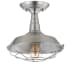 JONATHAN Y Lighting Gabe 10" Wide LED Semi-Flush Ceiling Fixture Brushed Nickel