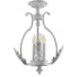 JONATHAN Y Lighting Austen 3 Light 12" Wide LED Semi-Flush Ceiling Fixture Antique White