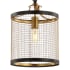 JONATHAN Y Lighting Elena 10" Wide LED Cage Pendant Black / Brass Gold