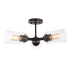 JONATHAN Y Lighting Jaymes 3 Light 20" Wide LED Semi-Flush Ceiling Fixture Oil Rubbed Bronze