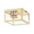 JONATHAN Y Lighting Eleanor 8" Wide LED Flush Mount Square Ceiling Fixture Brass Gold