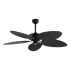 JONATHAN Y Lighting Raffles 52" 5 Blade Indoor Smart Ceiling Fan Black