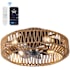 JONATHAN Y Lighting Rowan 11.5" 7 Blade Indoor Smart LED Ceiling Fan Brown / Black