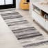 JONATHAN Y Lighting Luxor 2' x 8' Polypropylene Striped Indoor Runner Gray / Black