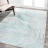 JONATHAN Y Lighting Luxor 5-1/4' x 8' Polypropylene Abstract and Geometric Indoor Rectangular Area Rug Ivory / Blue