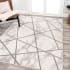 JONATHAN Y Lighting Luxor 5-1/4' x 8' Polypropylene Abstract and Geometric Indoor Rectangular Area Rug Ivory / Gray