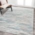 JONATHAN Y Lighting Luxor 3' x 5' Polypropylene Abstract and Striped Indoor Rectangular Area Rug Gray / Blue