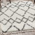 JONATHAN Y Lighting Mercer Shag 5-1/4' x 7-1/2' Shag Polypropylene Vintage Geometric Moroccan / Tribal Rectangle Area Rug Cream / Gray