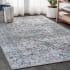 JONATHAN Y Lighting Modern Persian 4' x 6' Polypropylene Vintage Traditional Rectangle Area Rug Light Gray / Multi