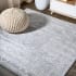 JONATHAN Y Lighting Modern Persian 5' x 5' Polypropylene Botanical, Traditional, and Vintage Indoor Area Rug Light Gray / Ivory