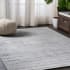 JONATHAN Y Lighting Modern Persian 3' x 5' Polypropylene Botanical, Traditional, and Vintage Indoor Area Rug Light Gray