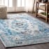 JONATHAN Y Lighting Modern Persian 3' x 5' Polypropylene Vintage Traditional Rectangle Area Rug Cream / Blue