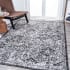 JONATHAN Y Lighting Modern Persian 4' x 6' Polypropylene Vintage Traditional Rectangle Area Rug Black / Ivory