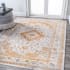 JONATHAN Y Lighting Modern Persian 4' x 6' Polypropylene Traditional Rectangle Area Rug Orange / Cream